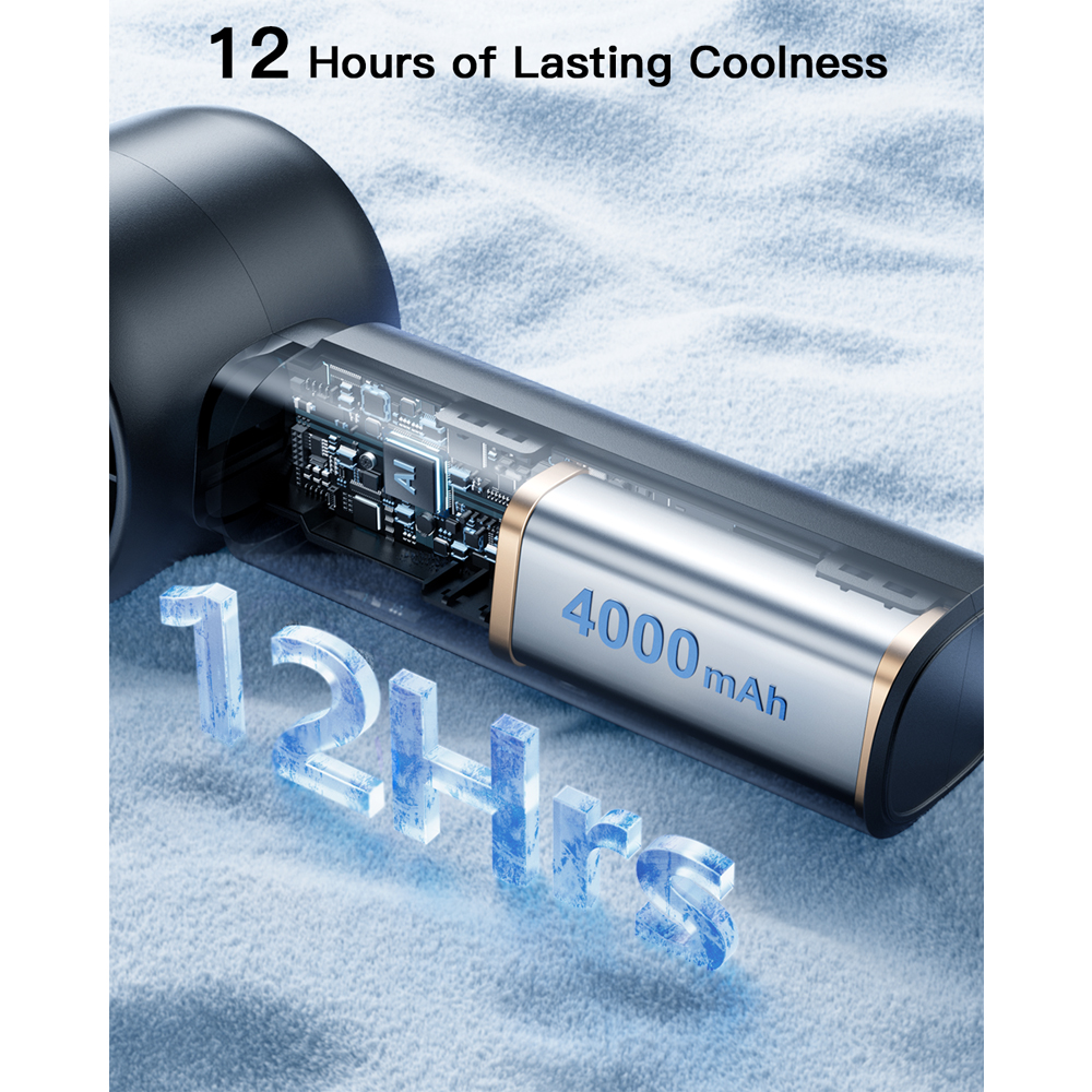 coldSky draagbare handventilator 4000 mAh batterijvoeding met LED-display Handheld persoonlijke kleine ventilator 5-snelheden miniventilator voor op reis