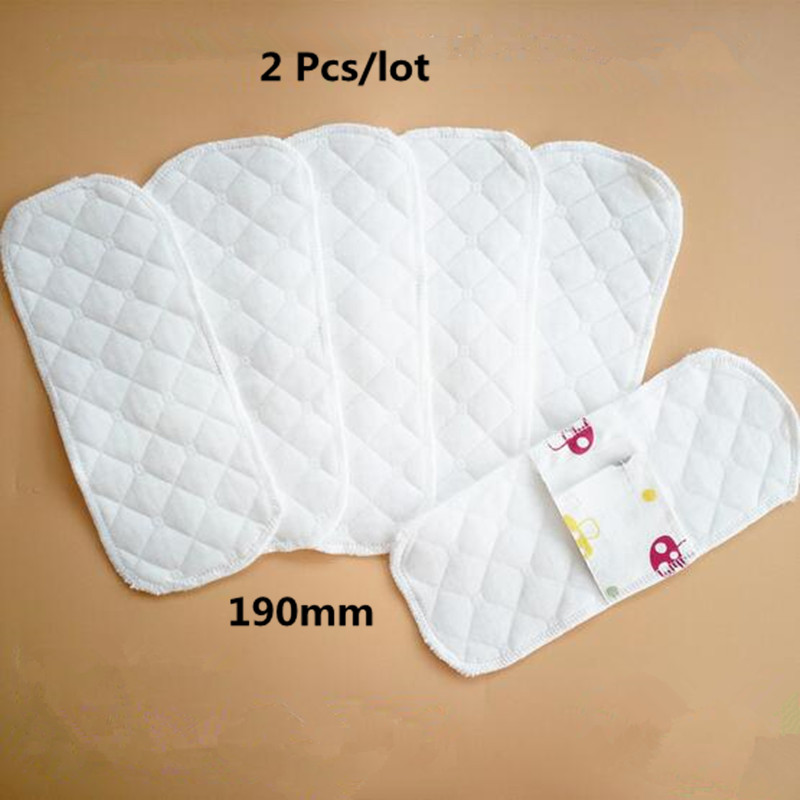 2 sztuk/partia wielokrotnego użytku wkładki menstruacyjne zmywalne podpaski bawełniane Pad tkaniny miękkie majtki liniowej kobiet serwetka higieny kobiecej 190mm
