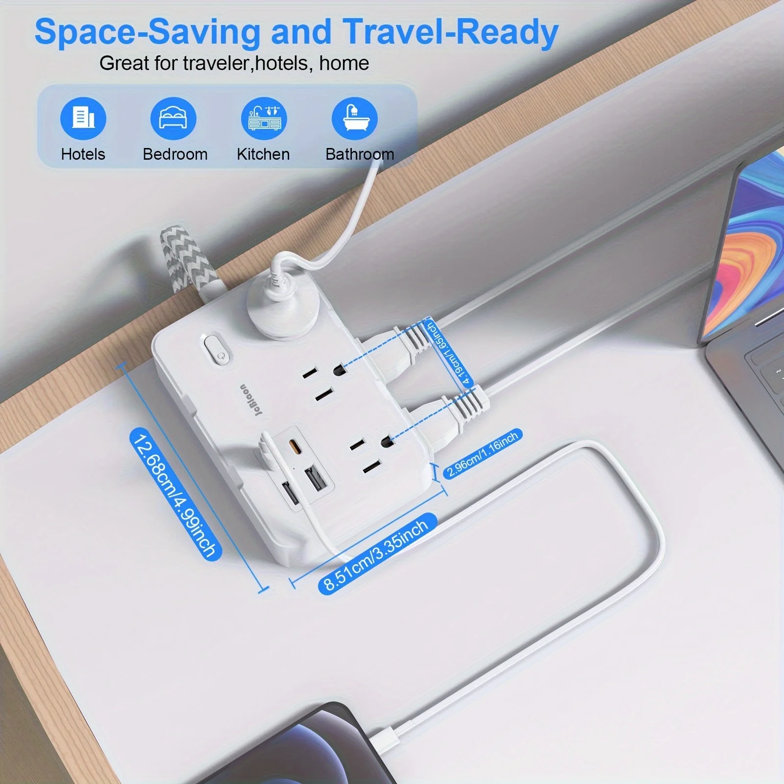 Eua plug ac tomada multiprise power strip trançado cabo de extensão casa inteligente tomada elétrica filtro de rede usb tipo-c carregamento