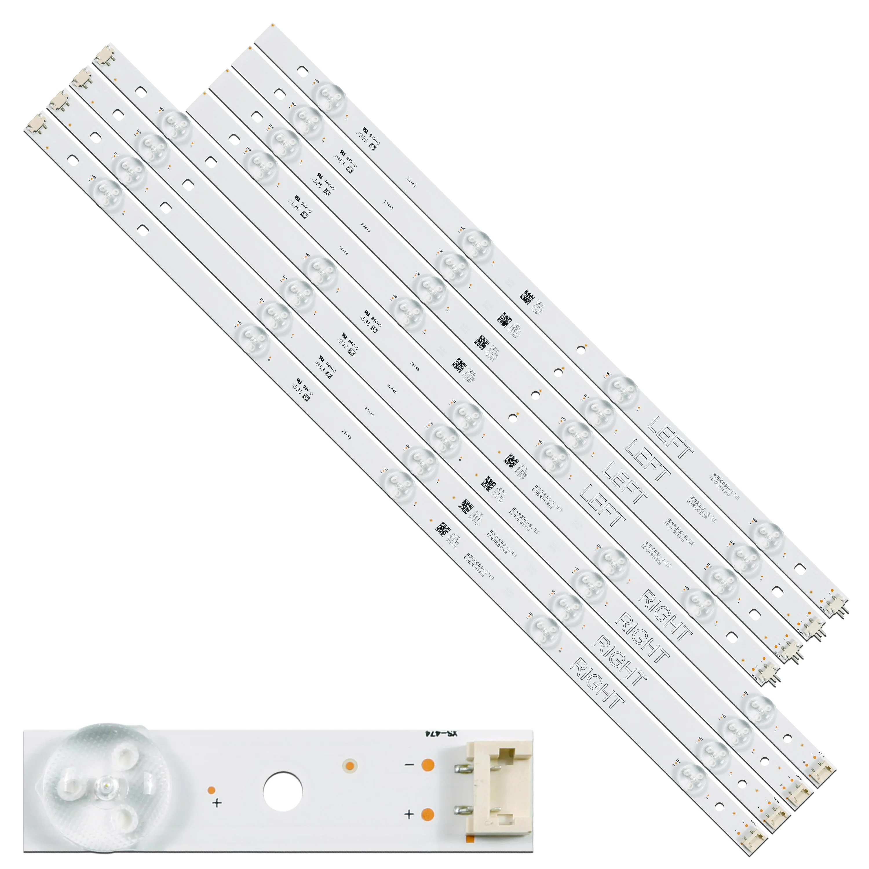 LED-Streifen für 49UJ634V 49LJ594V 49UH619V HC490DUN-SLTL1-A19X HC490DGG-SLTL7-A191 NC490DUE-ABFX1-41 GAN01-1255A/1295A-P1 NC490DUE