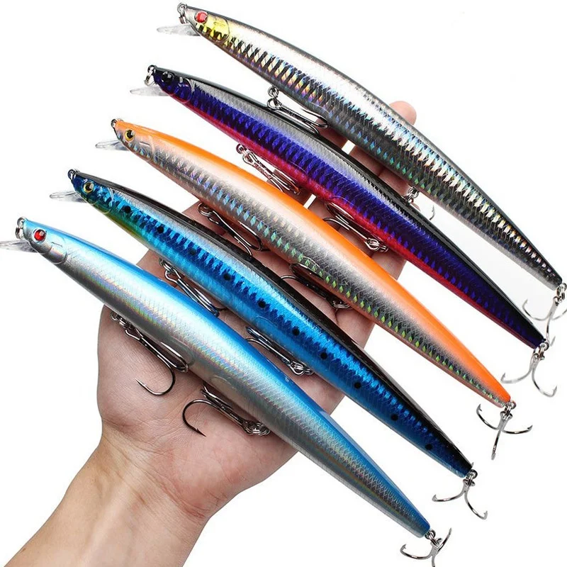 Señuelo de pececillo biónico grande, cebo Artificial de 180mm/24g, aparejos de pesca de medio agua, perfecto para atrapar peces grandes, 1 ud.