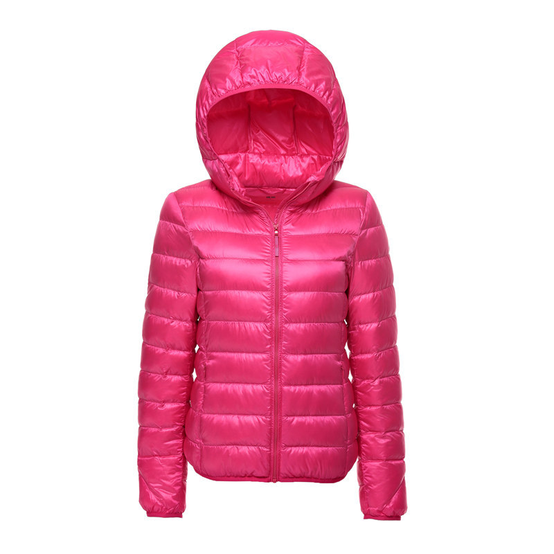 Mulheres com capuz curto puffer jaquetas 2023 recém chegados 90% pato branco para baixo outono inverno ultra leve manter casacos quentes