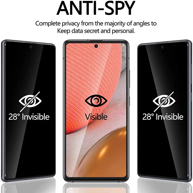 1-4 шт. Защитная пленка для экрана Samsung A53 A13 A52S A52 A32 A12 A55 A51 A72 A22 A33 A73 A21S A54 S10E S20FE Антишпионское стекло