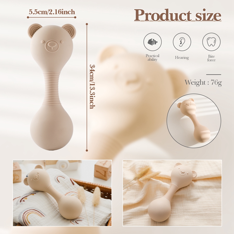 Bébé musique Rattle jouet sans Bisphénol a silicone teether mobile berceau poussette berceau jouet bébé sensoriel jouet éducatif cadeau de naissance