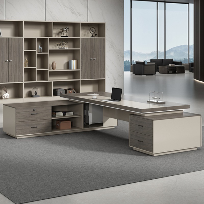 Mesa de armazenamento chefe moderna, acessórios de luxo, armário de trabalho, conferência, recepção, jogos, designer, móveis de escritório