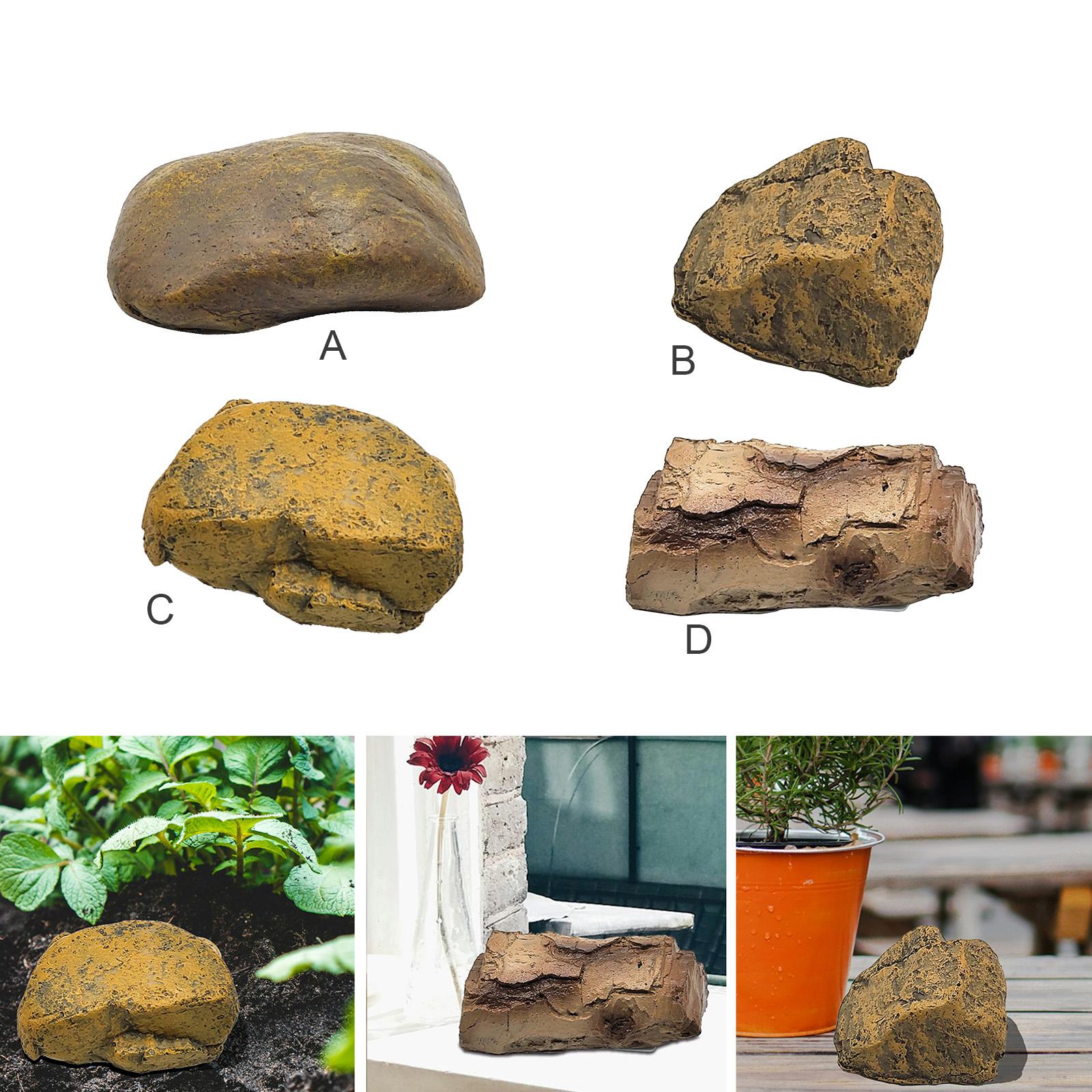 Hide-llave de resina de roca falsa para paisajismo al aire libre, Hider para Geocaching