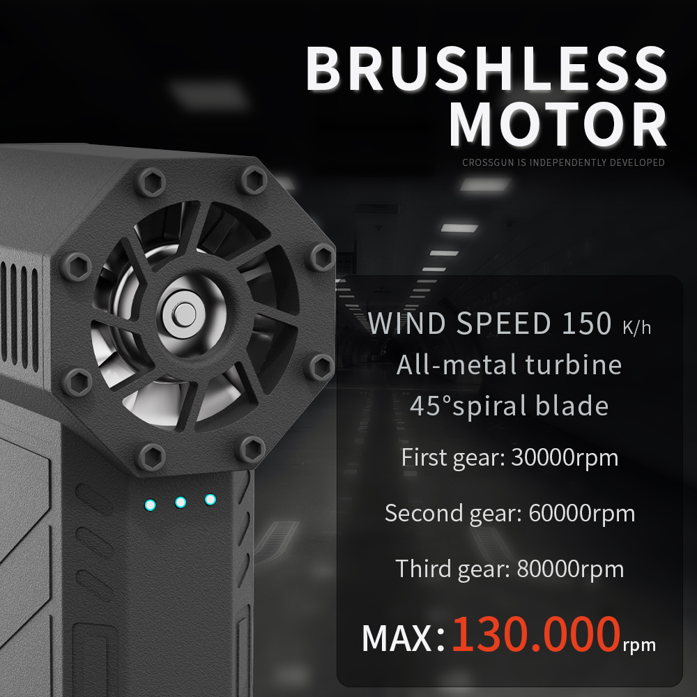 CROSSGUN-Ventilateur de bain Jet Turbo King Kong Jetfan, portable, déterminer avec éclairage LED, élimination de la poussière, ordinateur tempête