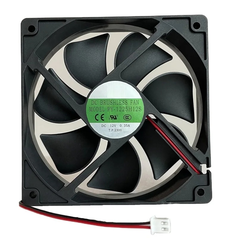 PY-1225H12S Lüfter 0,35 A 12 cm für 12 V Kühler 120 x 120 x 25 mm 2-polig