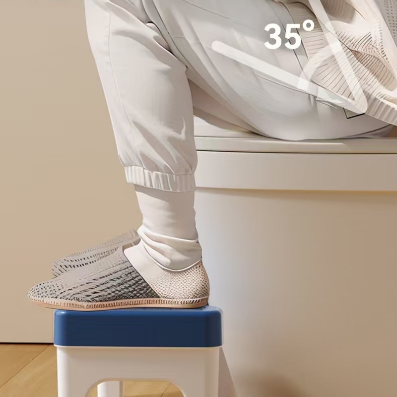 Ergonomic ไม้ไผ่สตูลห้องน้ํา Squatty ไม่เต็มเต็ง Anti-Slip สตูลสําหรับผู้ใหญ่ผู้สูงอายุผู้หญิงผู้ชายห้องน้ํา Squat Aid ท่าทาง Helper