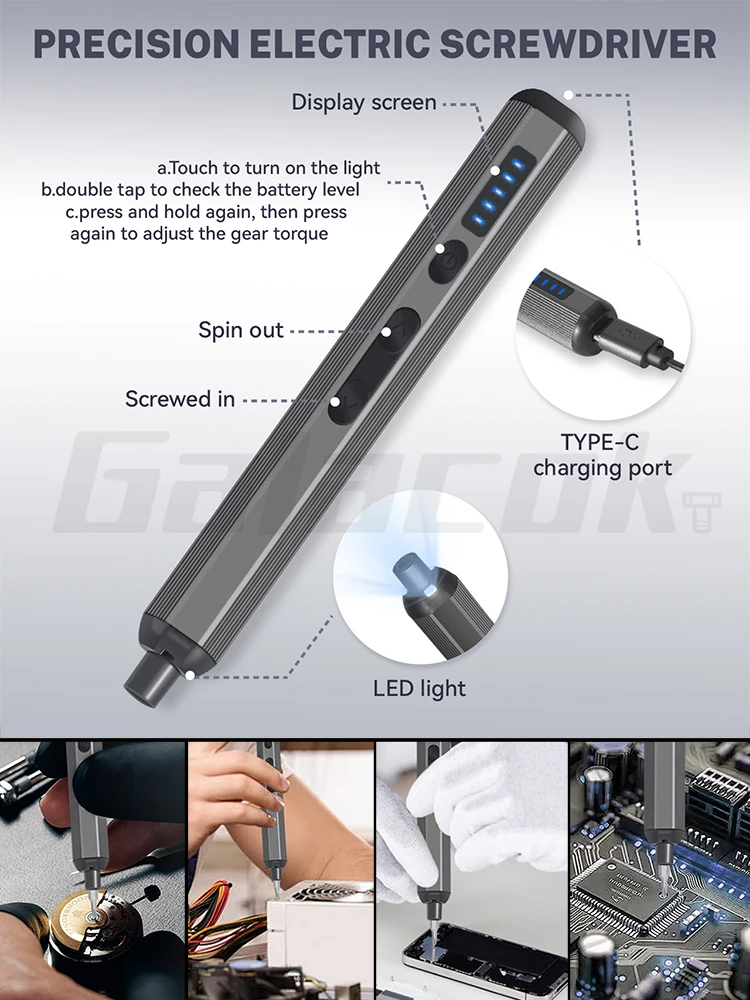Juego de destornilladores eléctricos de precisión 68/76 en 1, 5 niveles ajustables, viene con luz de relleno, herramienta profesional de reparación de IPad para teléfono móvil