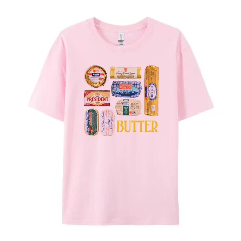 女性 90 年代レトロバターグラフィック Tシャツおかしいバター恋人 Tシャツかわいいグルメ Tシャツユニセックスヴィンテージグランジ美的服