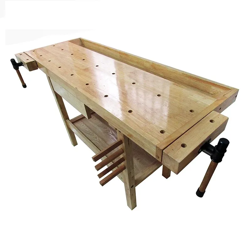 다기능 목공 작업대 콘솔 너도밤나무 작업대 DIY 수작업 목공용 원목 테이블 클램프 포함 YL-151-A