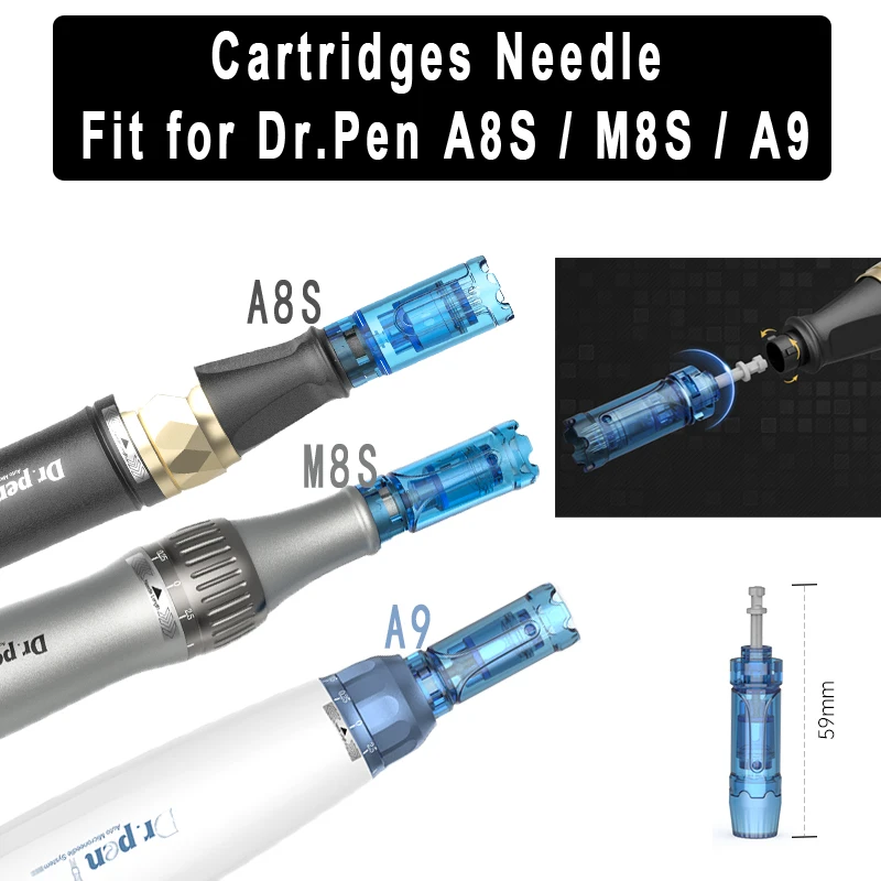 5/20pcs Drpen ULTIMA-M8S/A9/A8S Electric Derma Pen Needle 12/18/24/36/42 Pin Nano Bayonet Microneedling Needles Cartridges MTS