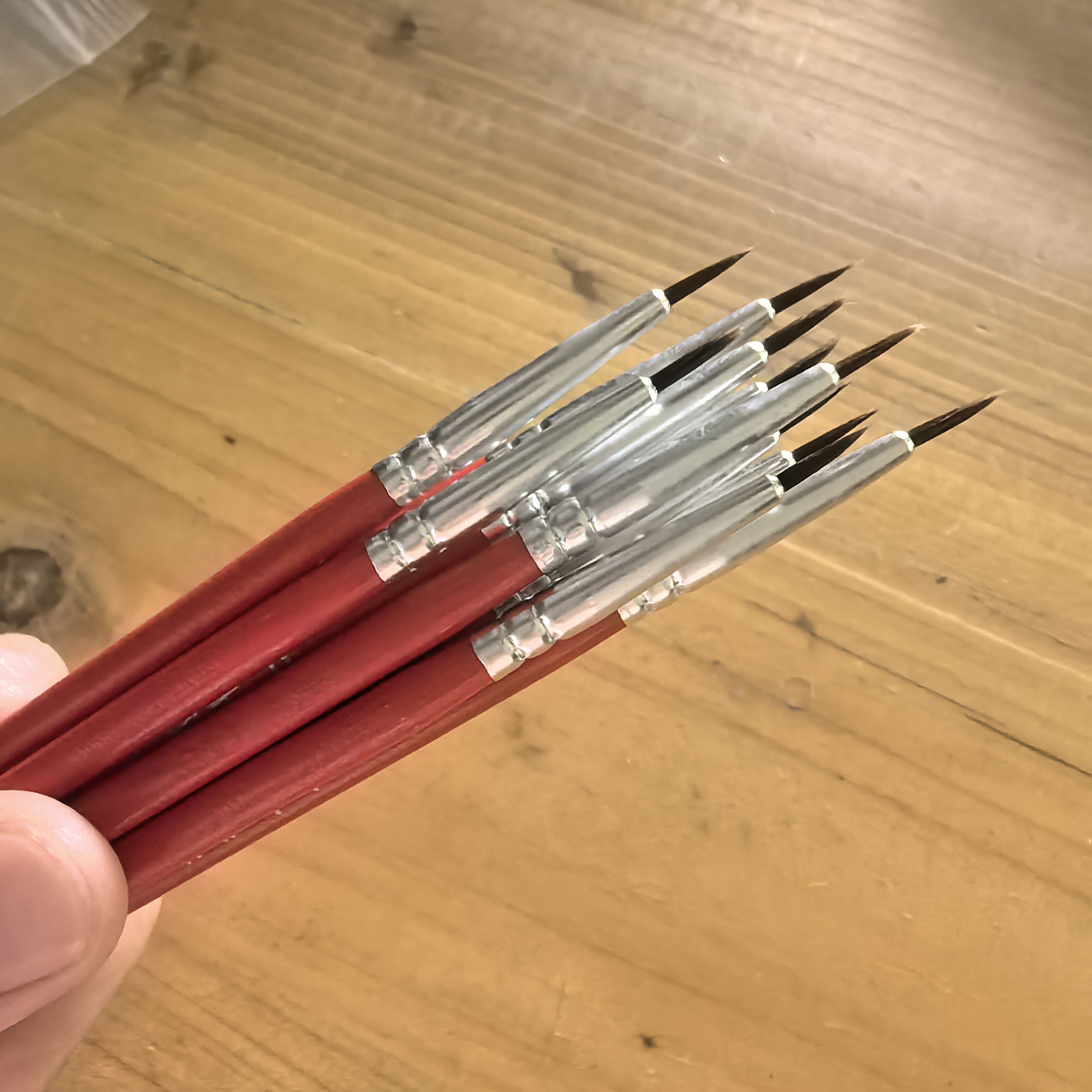 10 szt. Długopisów Fine Line Art - 0,7/1,1/1,5 mm cienkie nylonowe pędzle z haczykiem do ręcznego malowania, akrylu i materiałów do rysowania