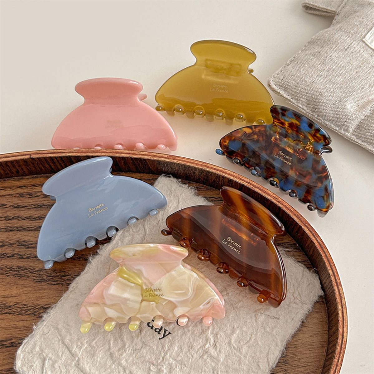 1 STÜCK Koreanische Essigsäure High-End Sweet Medium Pferdeschwanz Halteklammer Haarnadel, Temperament halbgebundenes Haar Hai Clip Hinterkopf Clip