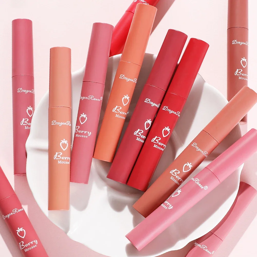 Lápiz labial mate de terciopelo resistente al agua, sin taza sumergida, barras de labios líquidas antiadherentes de larga duración, maquillaje para mujer, brillo de labios, cosméticos