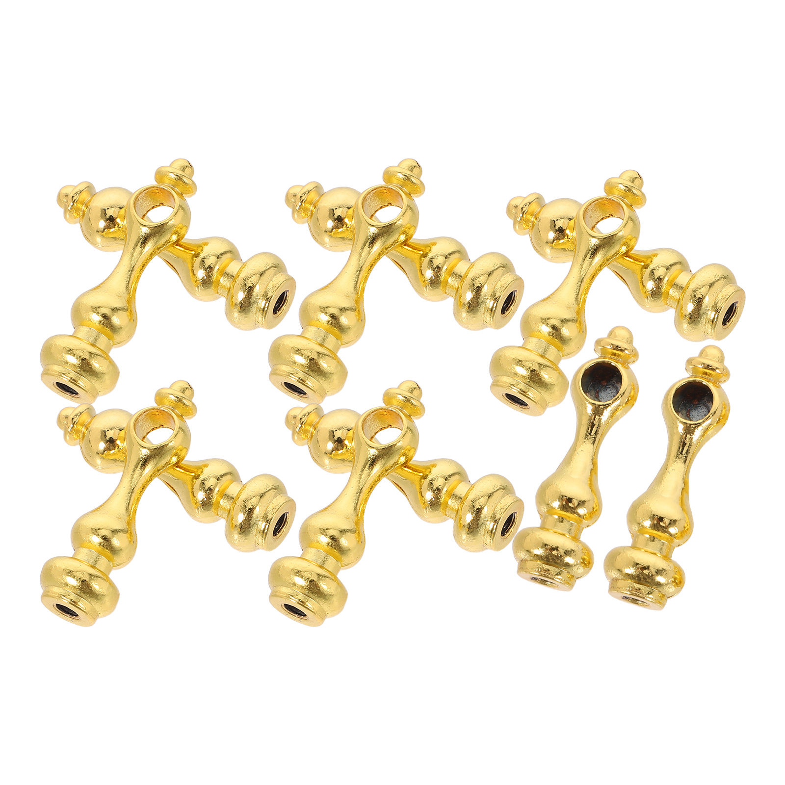 10 peças de balaústre de metal para projetos de móveis diy, conectores de trilhos de vidro, carrinhos de vinho, acessórios de hardware de móveis