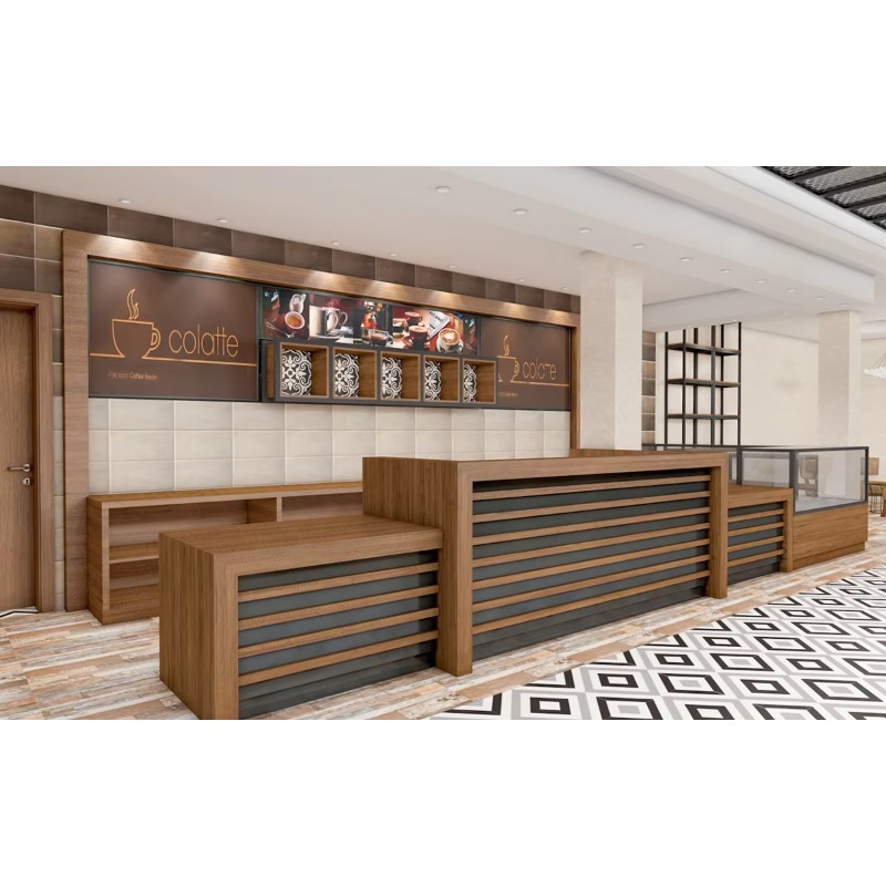 Coffee Shop Furniture   Interior Design Bakery  Display Counter Cafe Dining Set