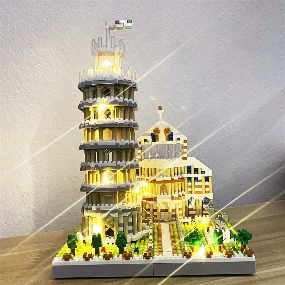 Knew Built Exquisite Paris Eiffel Tower Micro Mini Building Blocks Toys Set: LED Illuminated, Perfect Gift Illuminate Your World