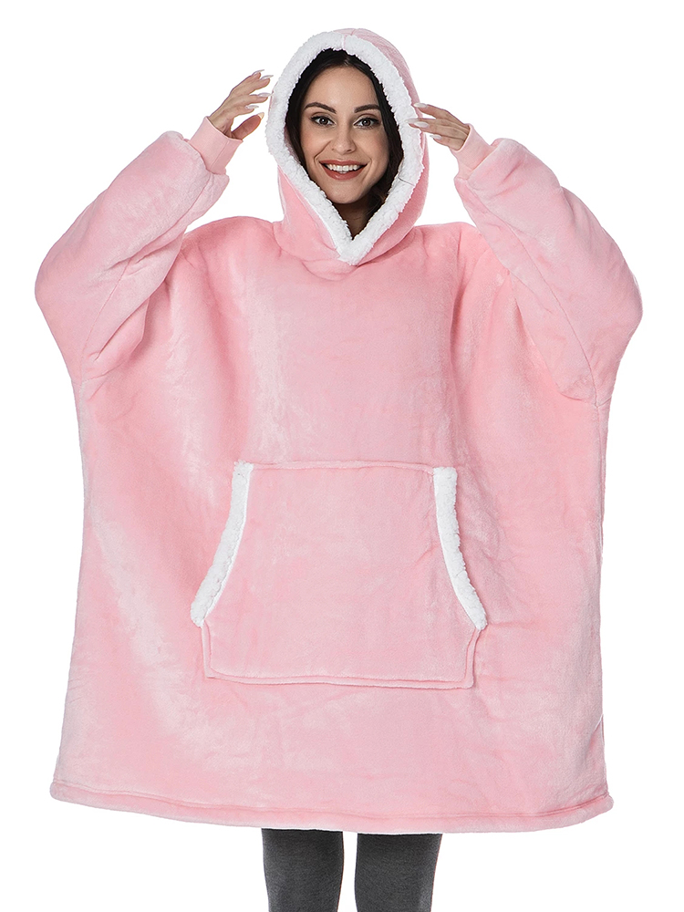 Oversized hoodies moletom feminino inverno hoodies velo gigante tv cobertor com mangas pulôver oversize feminino moletom com capuz