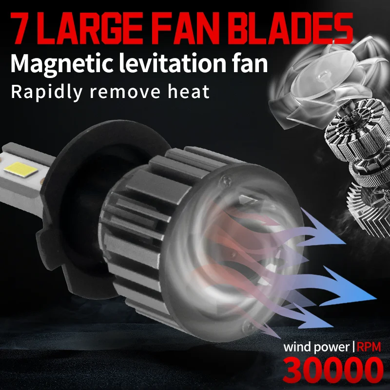 2 pçs h7 h4 lâmpadas led do farol do carro h1 h11 hb3 9005 hb4 9006 9012 branco led luzes de nevoeiro 120000lm turbo ventilador lâmpada luz do carro 12v 24v