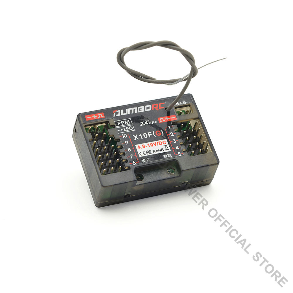 DUMBORC P6FG X10FG P6DC X4FMG MINI 4CH 6CH 10CH receptor 4,8-10V retorno de voltaje para X6 DDF-350 transmisor RC coche barco tanque