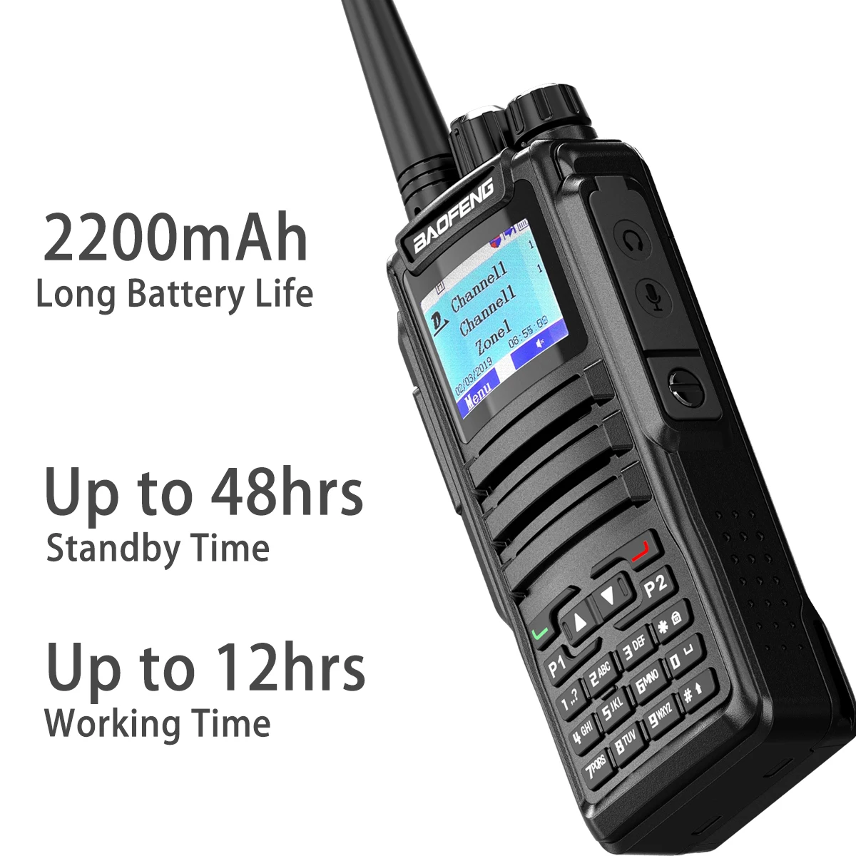 DM-1701 Dualband Dual Time Slot dmr/analoges Funkgerät, 3.000 Kanäle Amateurfunk/freies Programmier kabel, Ladegerät und ptt