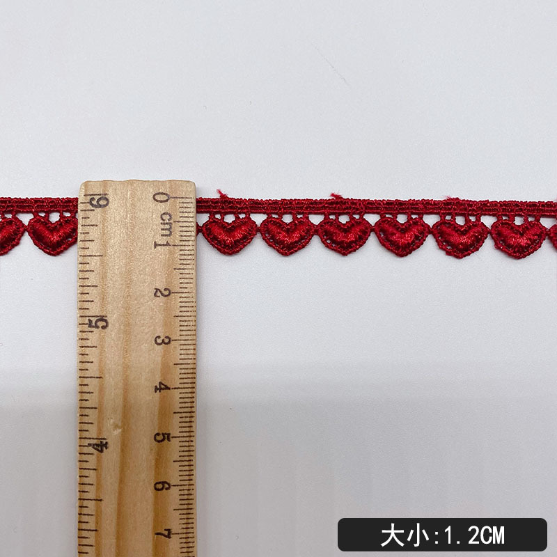 4 ヤード刺繍多色一方的な愛のレース生地トリムリボン DIY 縫製手作り衣服クラフト材料