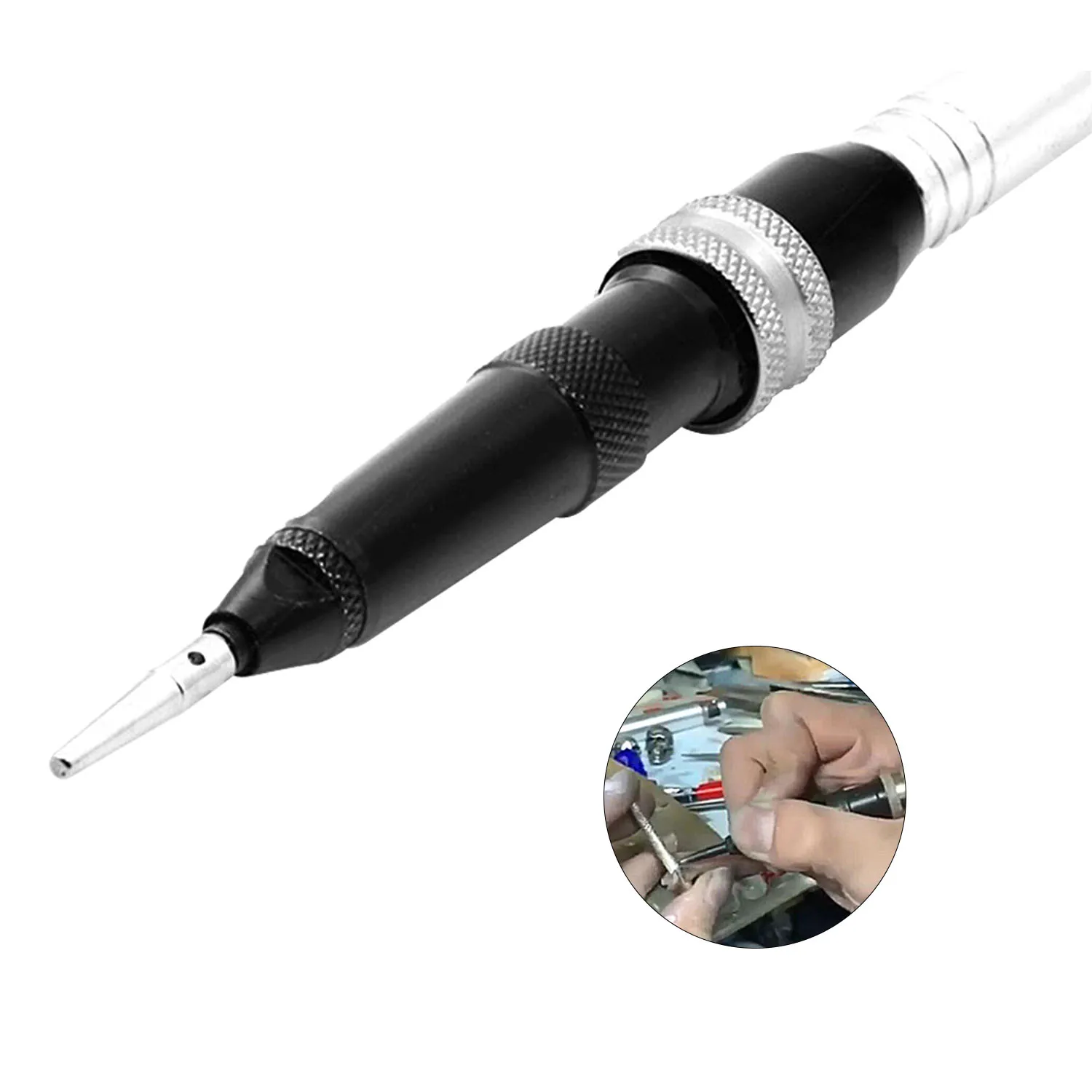 Pieza de mano de martillo con sistema de eje flexible Foredom # 15: Ideal para el ajuste y el texturación de piedras de joyería