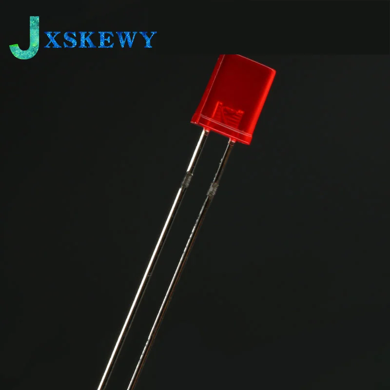 100 pz 2x5x7 lampada a diodi a emissione LED rettangolare bianco rosso verde blu giallo arancione colore diffuso quadrato indicatore fai da te