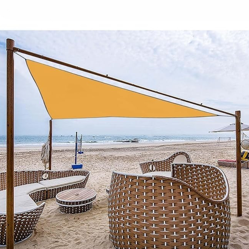 Toldo de vela triangular plegable impermeable de 3x3x3M para actividades al aire libre, toldo de patio trasero, tiendas de campaña, tela de sombra
