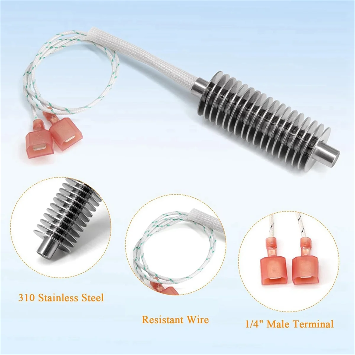 A72P 3-20- 677200   เครื่องจุดไฟสําหรับ P68,XXV,P43,P61 เตาอัดเม็ด,17 Fin Igniter for Advance, 52i เตาอัดเม็ด