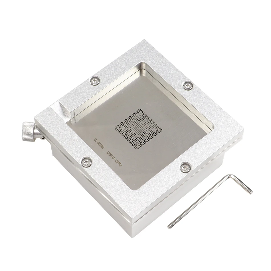 90Mm Bạc Bóng Trồng Bàn BGA Lưới Thép Không Gỉ Bản Mẫu Chân Đế Foxture Đèn Cho Chip PCB Hàn Làm Lại Sửa Chữa Đèn