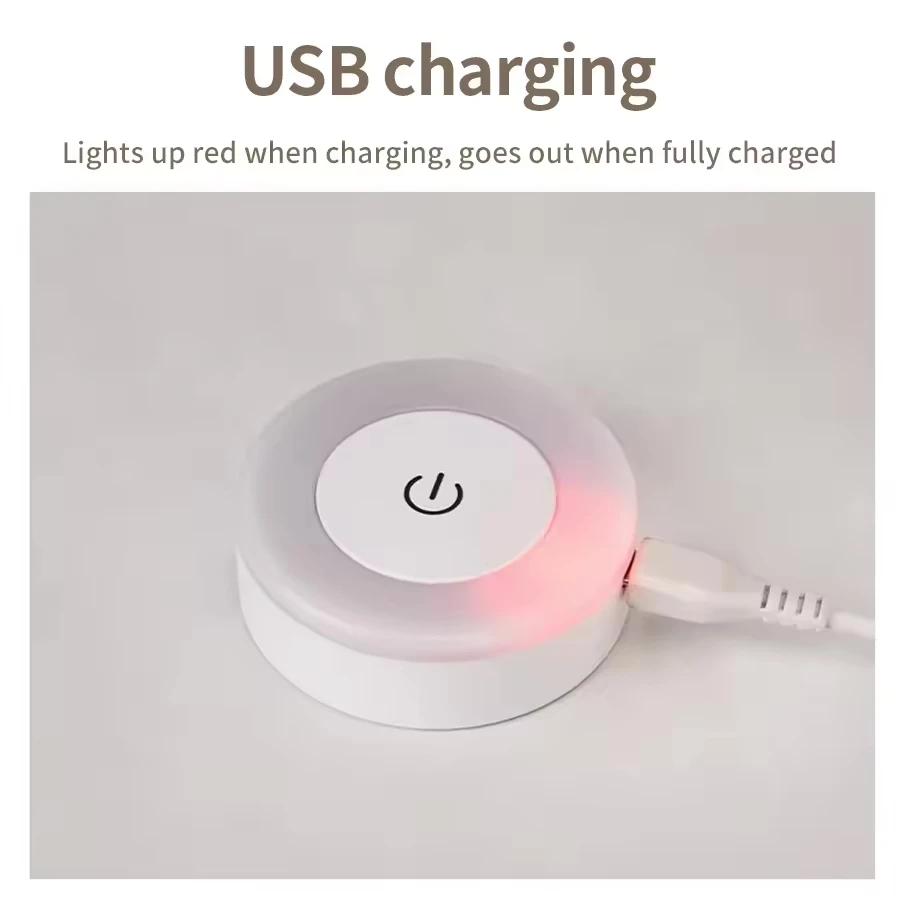 Min ประหยัดพลังงาน Led Touch Sensor ไฟกลางคืน USB ชาร์จแม่เหล็กโคมไฟติดผนังห้องทางเดินห้องนอนโคมไฟกลางคืนแบบพกพา