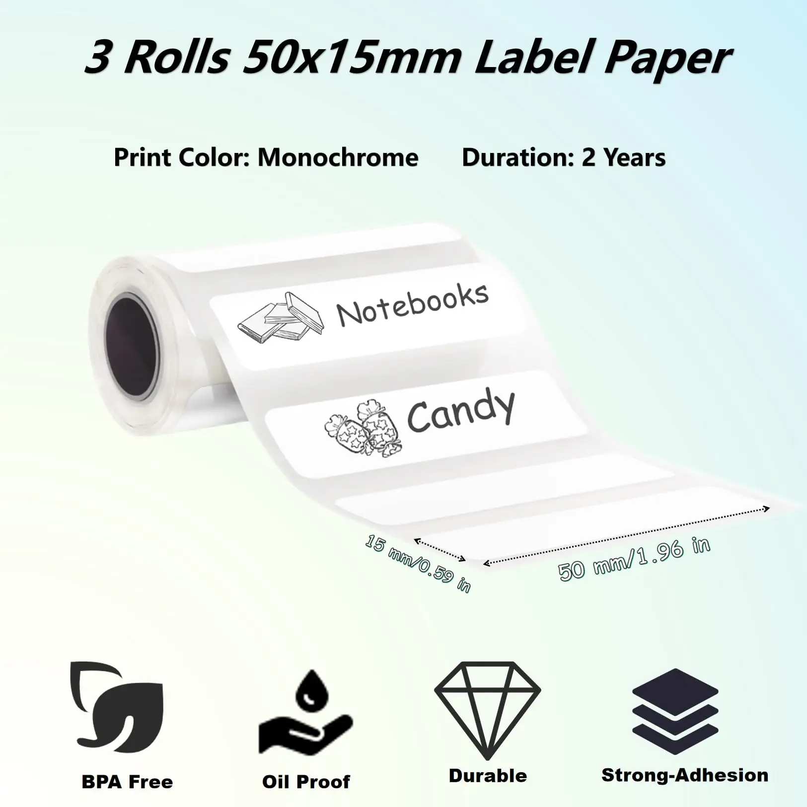 57MM Thermal Paper Self-adhesive Printing Label Papers Sticker For Pocket Thermal Mini Printers For Paperang P1 P6 A6 A8 Series
