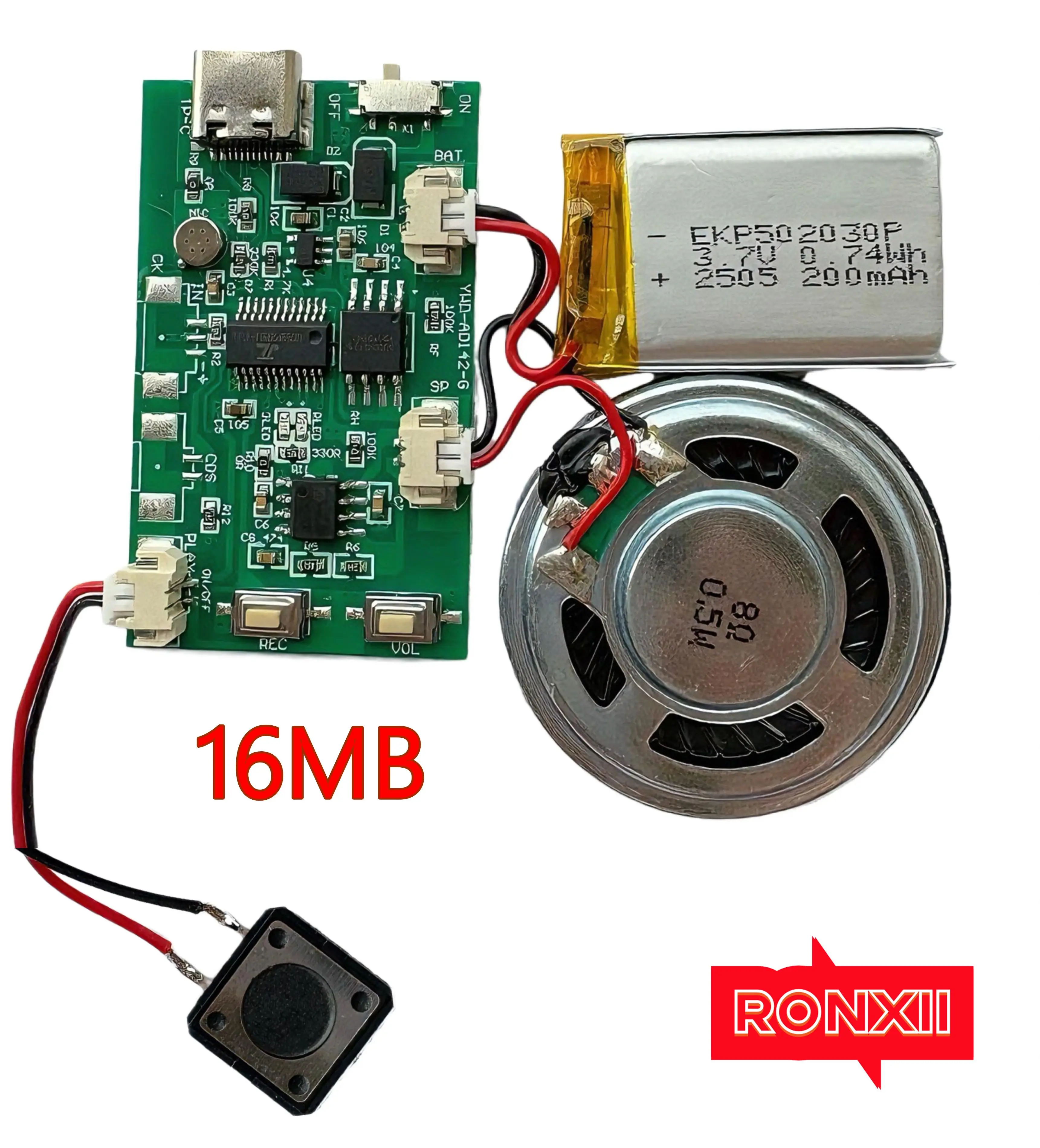 16MB/32MB Music Module Music Wall DIY Recording Automatic Playback Music Movement 3D Book Refrigerator Sticker