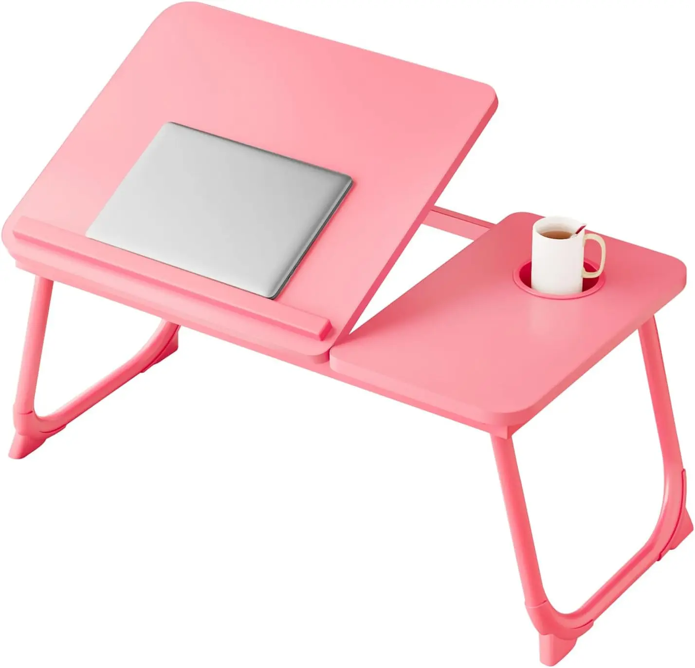 Multifunctional Lazy Table Portable Foldable Bed Table Height Adjustable Computer Desk with Cup Holder for Bed Office