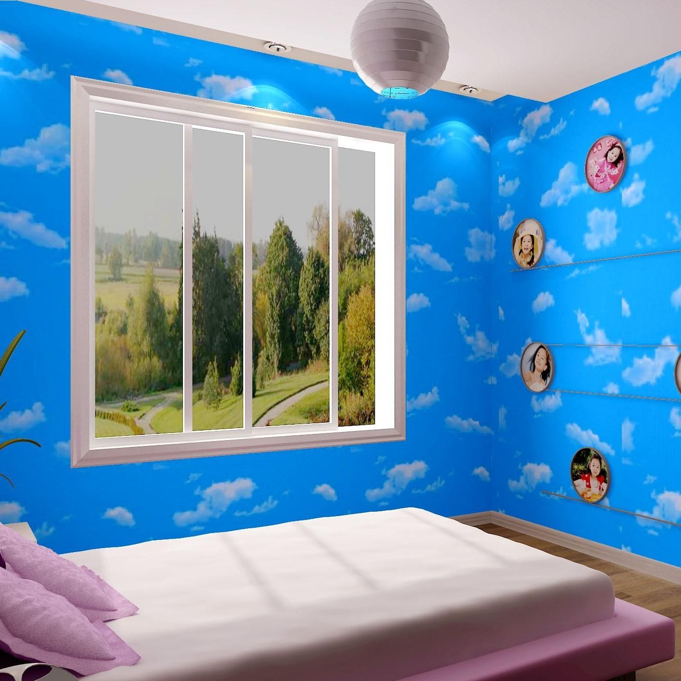 Céu azul 3d papéis de parede diy auto adesivo decoração para casa adesivos de parede à prova dwaterproof água sala estar fundo mural casca e vara