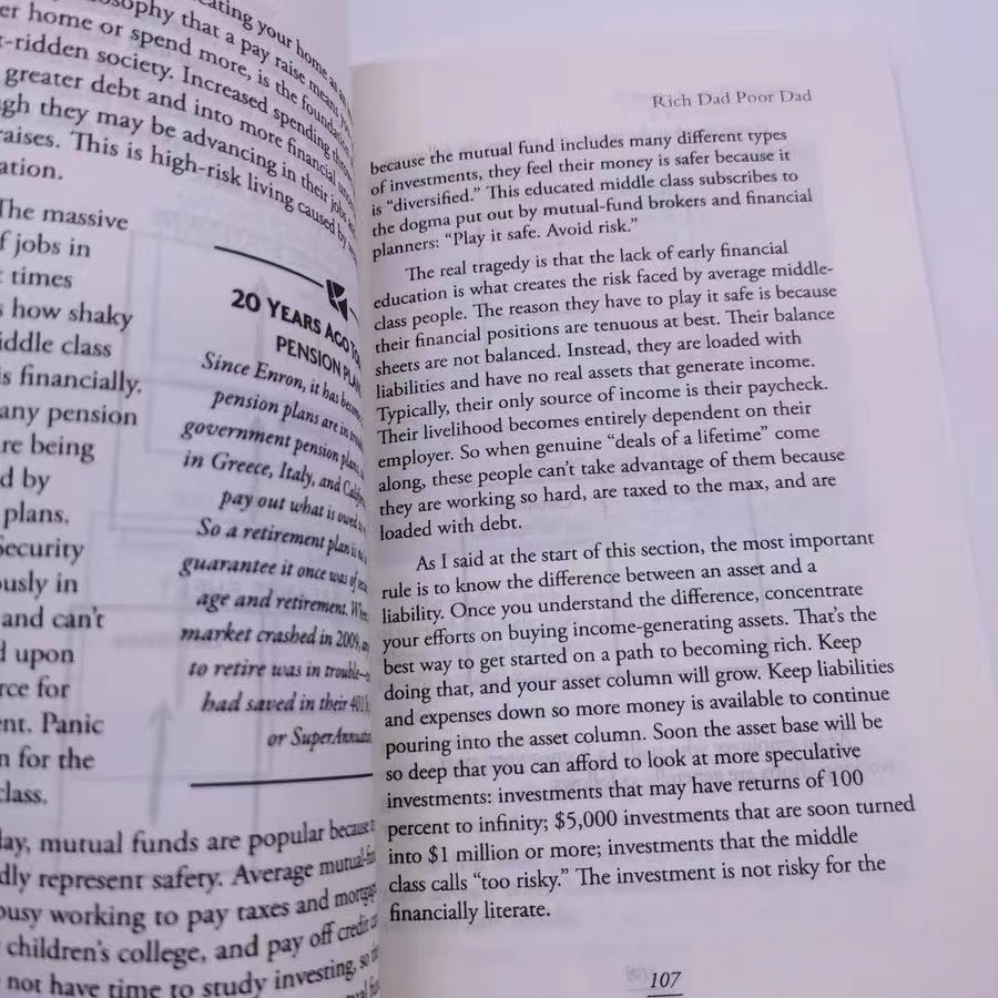 RICH DAD POOR DAD Robert Toru Kiyosaki การเงินส่วนบุคคลหนังสือเด็ก Financial Intelligence การตรัสรู้หนังสือการศึกษา