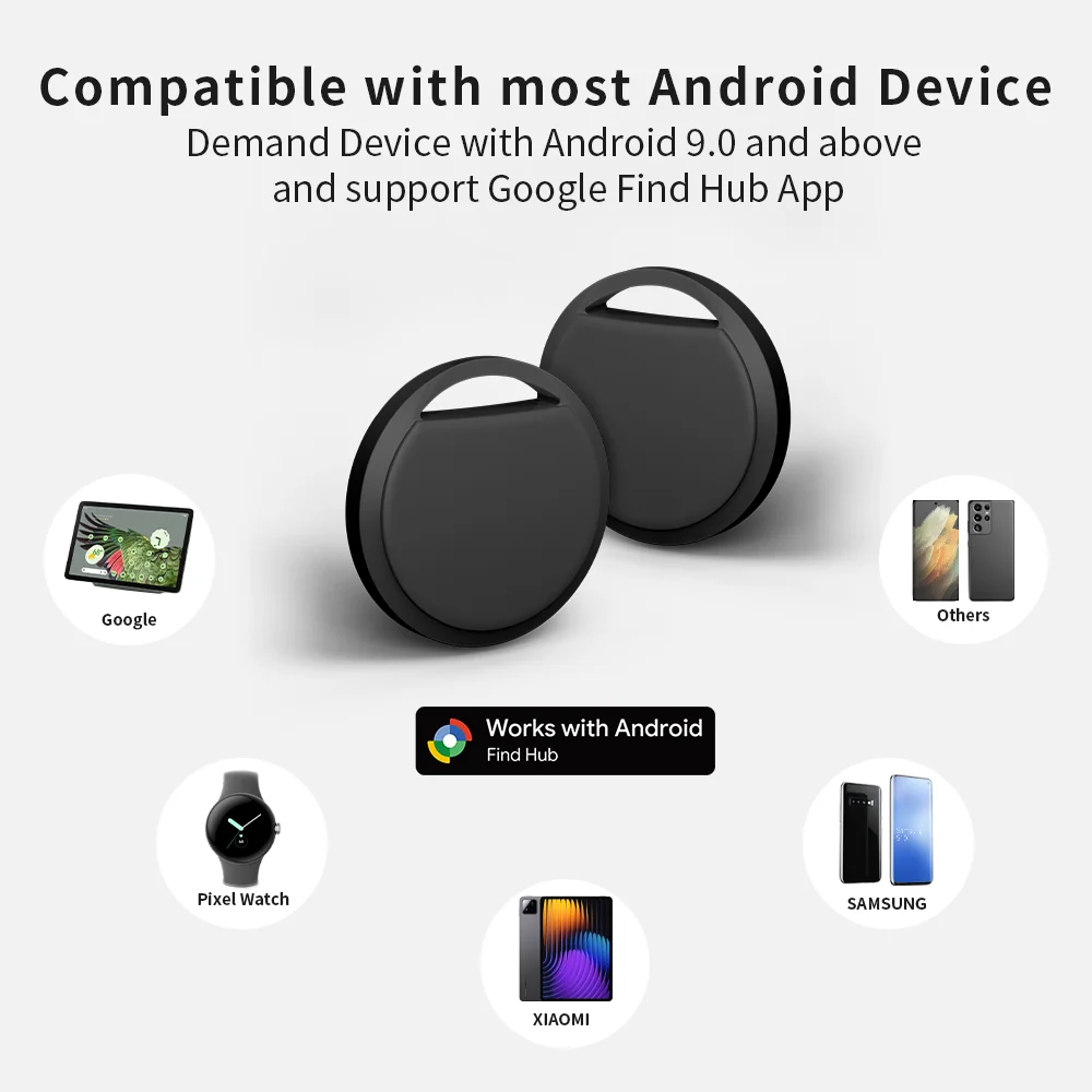 Rastreador gps para telefones android, funciona com google's find hub app localizador para pixel gsm xiaomi localizador de carro dispositivo de rastreamento global