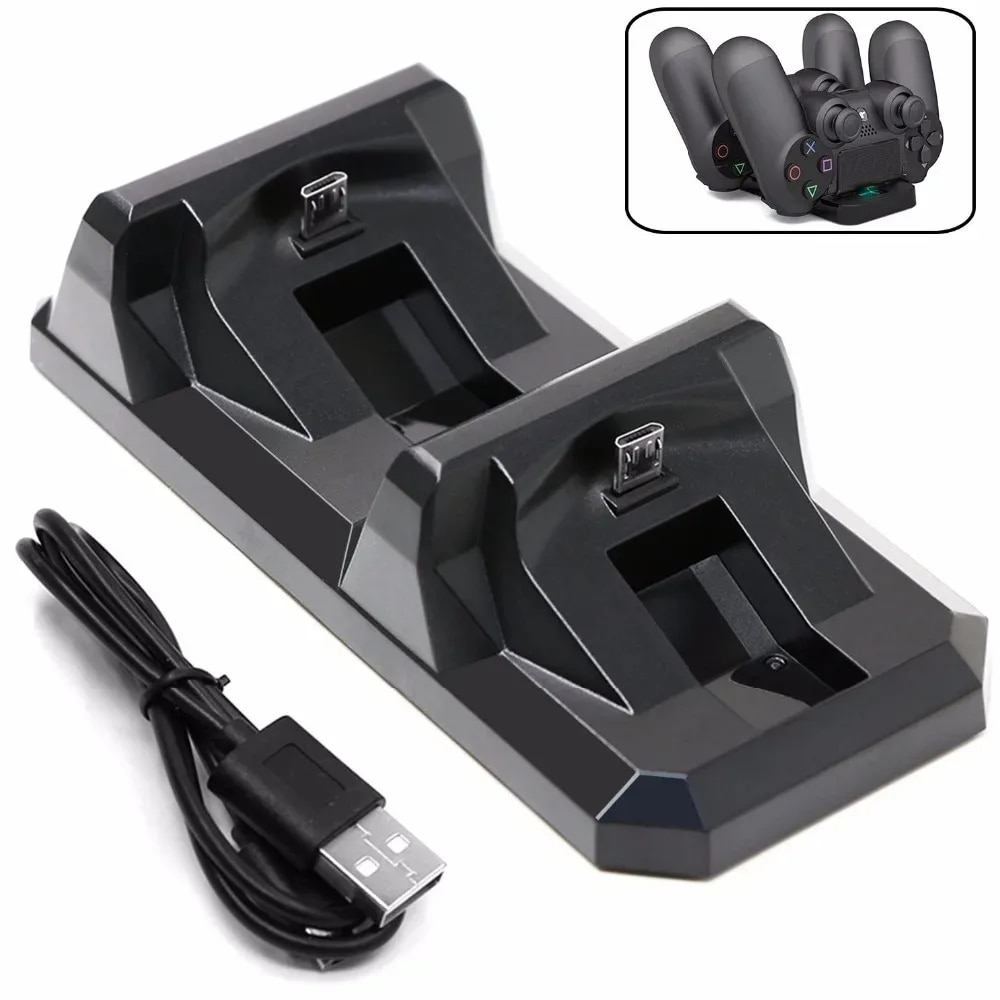 USB Dual Charge Dock Für PS4 Controller Gaming Ladestation Halter Für Sony PlayStation 4, Wireless Gamepad Controle Ladegerät
