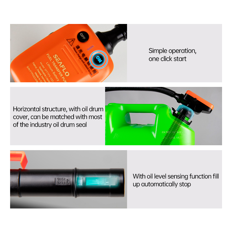 Bomba de combustível recarregável do carro bonde com a bateria de lítio, equipada com a gasolina que bombeia elétrico automático apropriado para o auto-dr