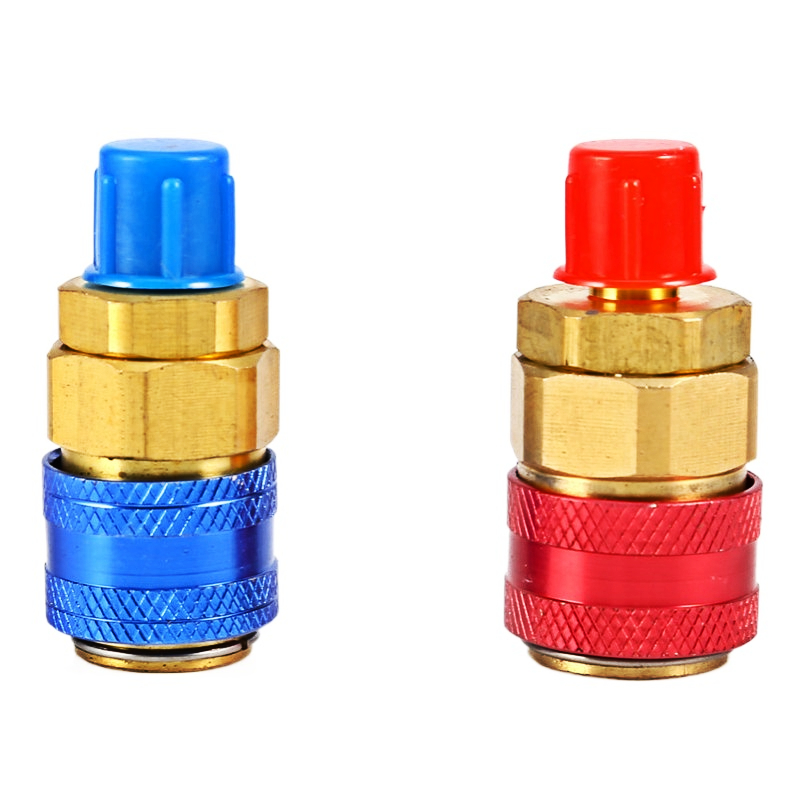 Freon R134A H/L Auto Car Quick Coupler Conector Adaptadores de Latão Ar Condicionado Refrigerante Medidor Coletor AC Ajustável