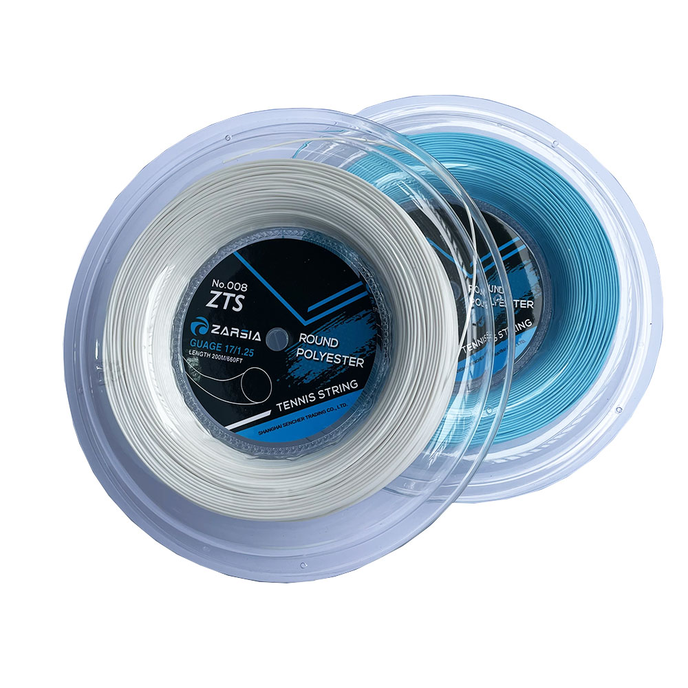 1 Big Reel ZARSIA 4G Polyester Tennis Racket String 1.25MM Durable Smooth Round Tennis Strings ZTS008