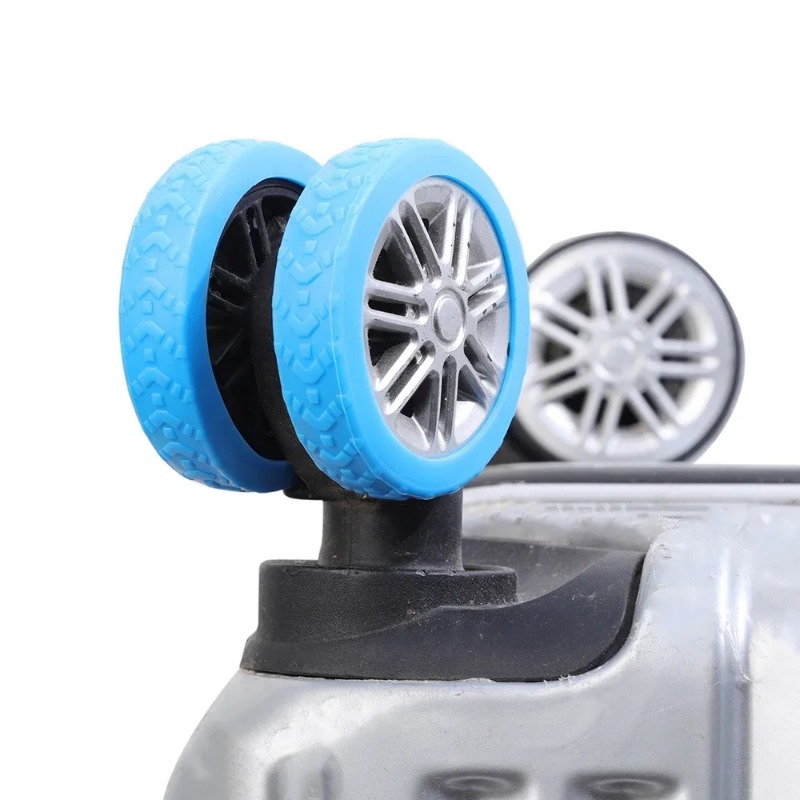 1/24 pezzi protezione per ruote in silicone con texture addensata per bagagli ridurre il rumore ruote per bagagli da viaggio copertura accessori per bagagli
