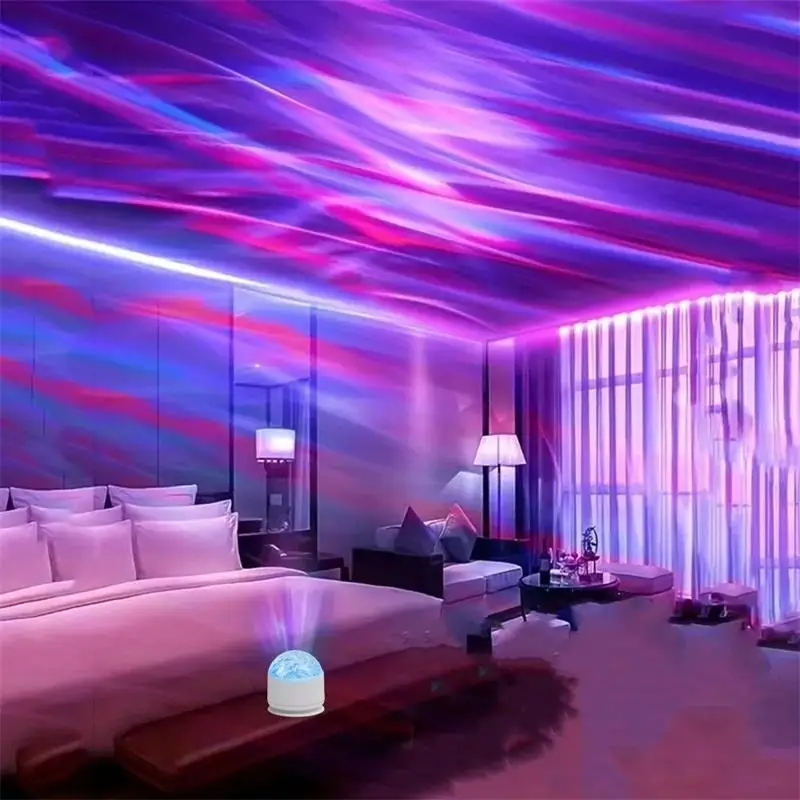Xiaomi RGB Projection Night Light 16 Color Wave Projector Light Gradual with Remote Control for Home Party Christmas Decor Light