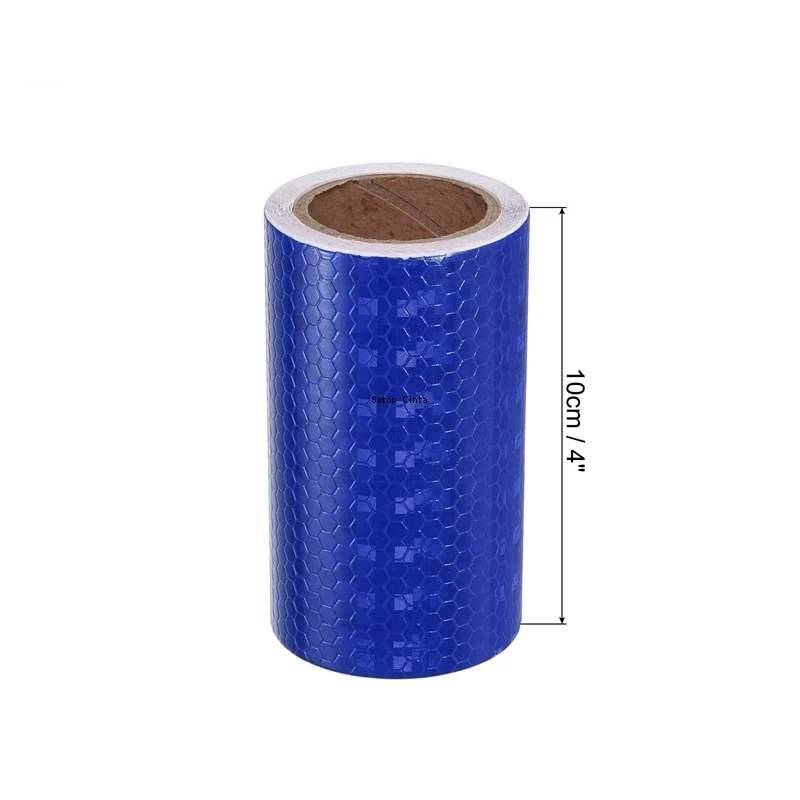 2.5cm/5cm/10cm/20cm*5M 방수 반사 테이프 파란색 접착제 높은 가시성 경고 안전 반사판 눈에 띄는 자동차 스티커
