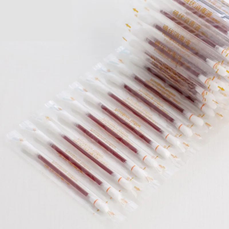 子供と大人のための使い捨ての緊急綿スティック,スパルスフリースワブ,医療検査ツール,50個