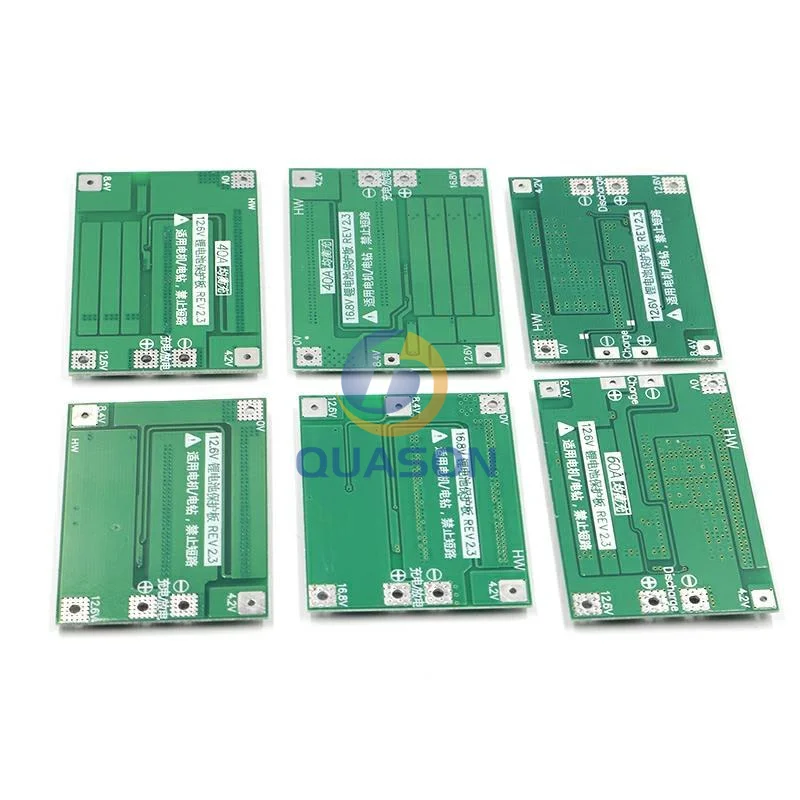 3S/4S 20 40A 60A Li-Ion ลิเธียมแบตเตอรี่ชาร์จป้องกัน18650 BMS เจาะมอเตอร์11.1V 12.6V/14.8V 16.8V เพิ่ม/Balance