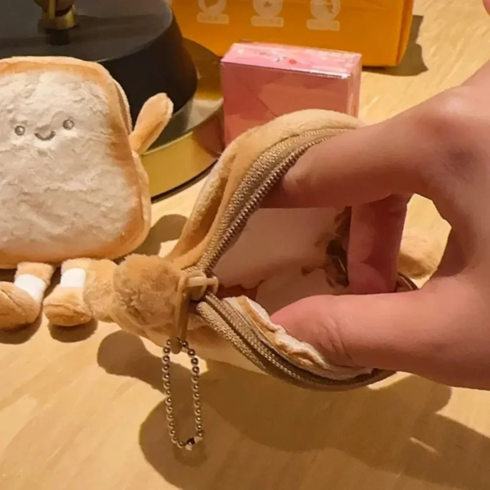 Portamonete in peluche carino toast Portamonete da donna Portamonete Portamonete Portamonete Portamonete Portamonete Cartoon